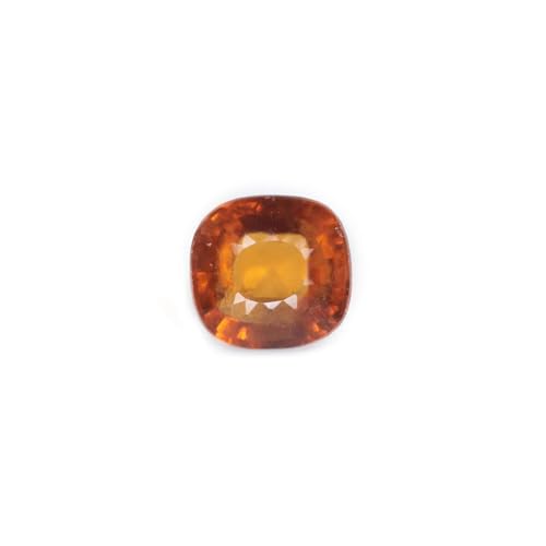 Hessonite naturelle coussin 7.87 ct pierre fine afrique création bijoux