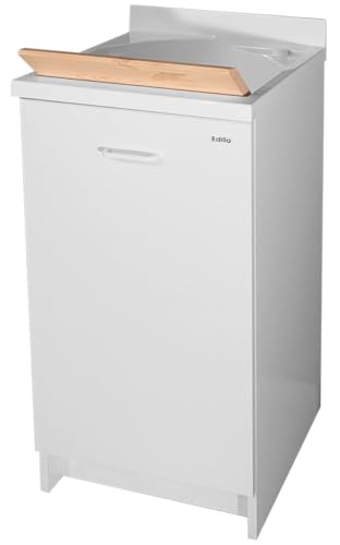 Mobili Lavatoi Montegrappa Mobile Lavatoio 45x50x85cm Anta ASSE in Legno Edilla Bianco Sinistra