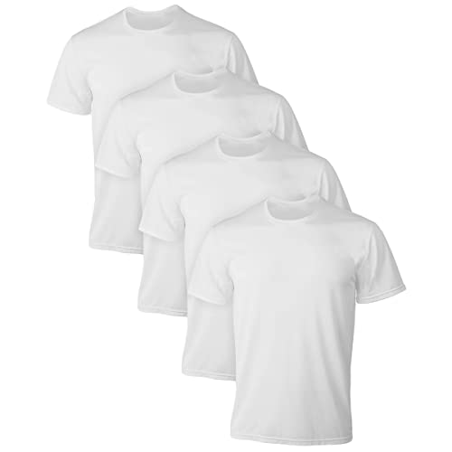 Hanes Men's Ultimate X-Temp Mesh Crewneck Undershirts, 4-Pack Whi...