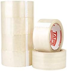TAPE IT UP Strong & Thick Clear Parcel Tape 6 Rolls 48mm x 66m - Packing Tape for Moving House - Clear Tape for Packing Parcels - Packaging Tape Heavy Duty (6 Rolls, Clear/Transparent)