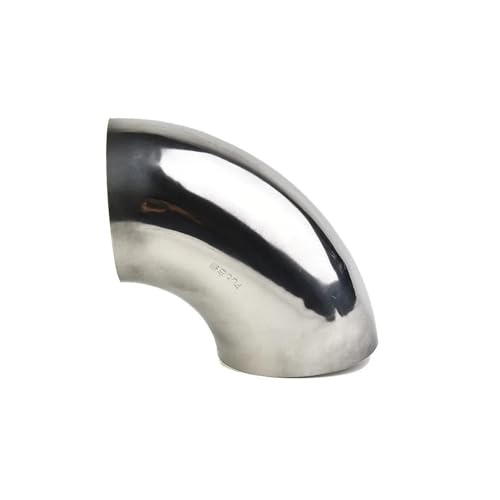 Embout échappement 63mm coude 90° en acier inoxydable pour tube de voiture