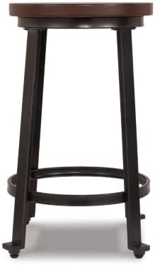 Signature Design by Ashley Challiman Counter Height Bar Stool, Rustic Brown