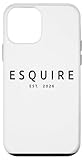 Esquire Est. 2026, Attorney Lawyer Law School Graduation Case for iPhone 12 mini
