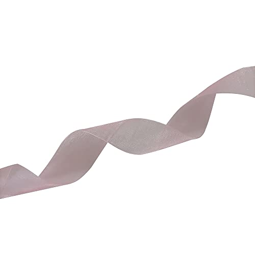 Dishaur Christmas Organza Ribbon for Gift Wrapping 38mm x 45m, Pink Sheer Organza Ribbon for Xmas Tree Bows and Crafting - Image 4