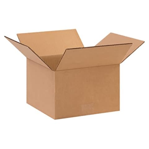 Secure Seal - 50 Pack of 10x10x6” Corrugated Cardboard Packing Shipping Mailing Moving Carton Boxes Cover