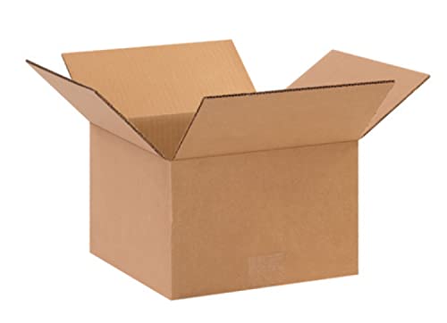 Image of Secure Seal - 100 Pack of 10x10x6 inch Corrugated Cardboard Packing Shipping Mailing Moving Carton Boxes