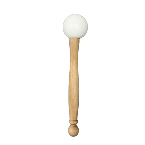 Rubber Mallet For Crystal Singing Bowls - Frosted Quartz Crystal Mallet - Sound Bowl Accessory