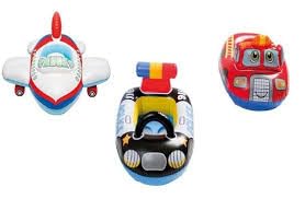 Image of Inflatable Cute Diaper Style Kiddie Float| Water Baby Floater for Kids| Safe Anti-flip Saddle Design Swim Tube Rider| Swim Pool Tube for Toddlers|Swimming Pool Safety Seat (FIRE Brigade)