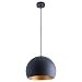 Produktbild Paco Home Pendelleuchte Hängelampe Esszimmer Küchenlampe Hängend Esstischlampe Ø36cm Innen Gold 1,5m Textilkabel Kürzbar E27, Leuchtmittel: ohne Leuchtmittel, Farbe: Anthrazit-Gold