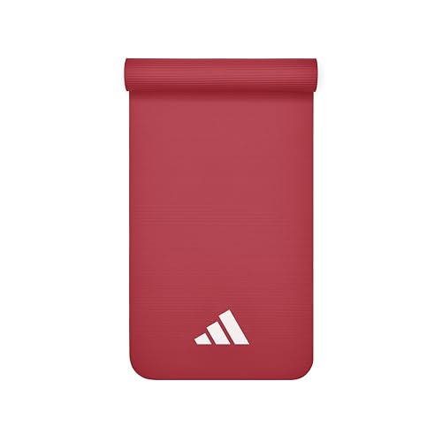 adidas(アディダス) フィットネスマット/ヨガマット 7mm レッド 軽量(850g) コンパクト ADMT-11014RDの商品画像（Amazon）