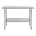 Kratos Commercial Worktable, All-Stainless Steel Kitchen Prep Table with Undershelf, 48