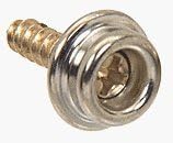 CRL Nickel on Brass Clinch with Phillips Head Wood Screw Snap Upholstery Fasteners (5/8" Stud Length) - Box