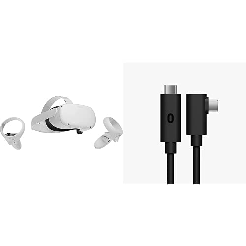 Meta Quest 2 — 128 GB + Meta Link Cable – 5 m (16 ft) – PC VR