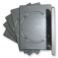 Custodia per DVD, 7 mm, doppia, senza logo, 100 pezzi, nero