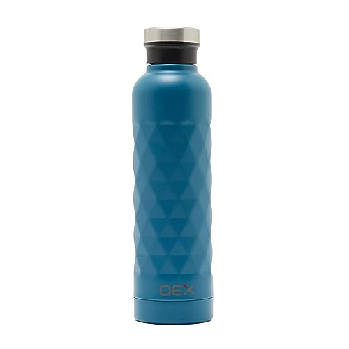 OEX Double Wall Drinks Bottle, Stainless Steel Water Bottle, Thermal Flask, Hydro Flask, Suitable for Hot or Cold Drinks, Blue, 500ml