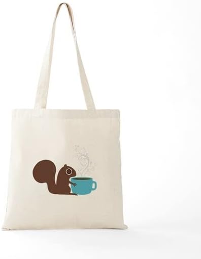 Miniatura 6 de CafePress Bolsa de lona natural para ardillas de café