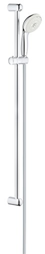 Grohe Tempesta 100 III Handbrausenset – 3 Strahlarten, SpeedClean Antikalk, Mit Halter & Schlauch