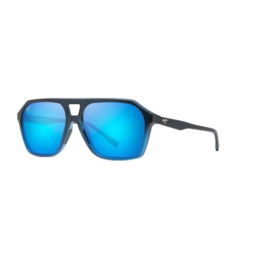 Image of Maui Jim Polarized Men's Wedges Aviator Sunglasses