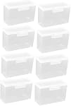 Plastic Playing Card Case Holder,8 Pcs Boxes Poker Storage Box Cards Card Holder Card Case Clear Cases Business Card Plastic Box Empty Poker Transparent Plastic Poker Cards Organizing Box Container