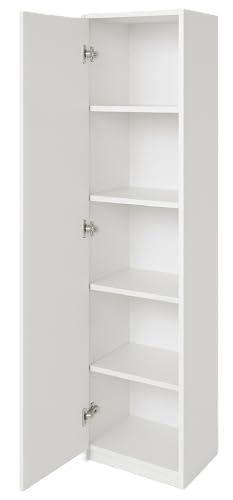 Armadio Da Ufficio, Armadio Per Documenti, Armadio Per Vestiti, Armadio Multiuso, Scaffale Per Ufficio Con 1 Porta E 5 Scomparti, Armadio Universale Per Ufficio E Casa 180 X 40 X 35 Cm (Bianco) - 5
