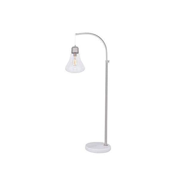 Aspen Creative Satin Nickel 45017-11, One-Light Metal Floor Lamp, Transitional Design Finish, 55" High - Image 3