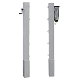 Katop In Ground Tennis Net Post, 4'' Square Posts ONLY, Made of Aluminum Alloy for Sturdy and Durable, Follows ITF Standards