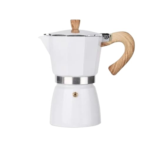 150ml 300ml Vintage Wooden Handle Espresso Maker Moka Pot Classic Italian Cafe Tools Kitchen Accessories(Dark Khaki)