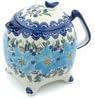 Polmedia Polish Pottery Tea or Coffee Pot UNIKAT - Soft Touch Pattern Handmade in Boleslawiec Poland by Ceramika Bona + Certificate of Authenticity