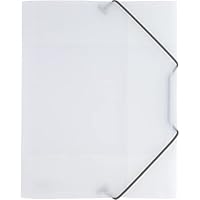 Grafoplás Ordner A5 mit Gummibändern und Laschen, Weiß