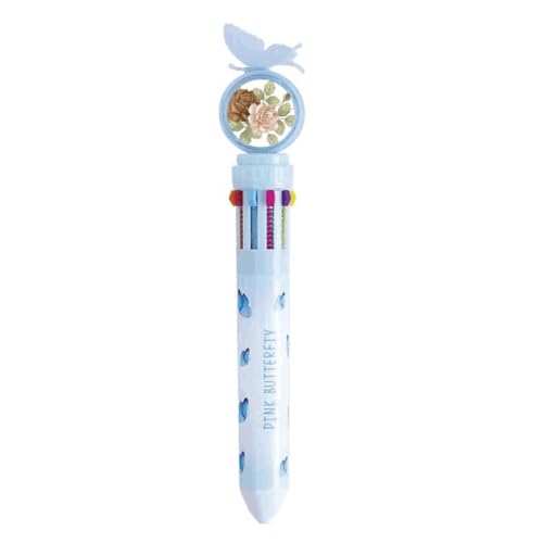 Stylo à bille rétractable multicolore à fleurs pour égayer vos fournitures scolaires