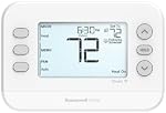 Thermostat intelligent Honeywell Home X2S, compatibilité conventionnelle/pompe à chaleur, thermostat Wi-Fi pour la maison, Blanc