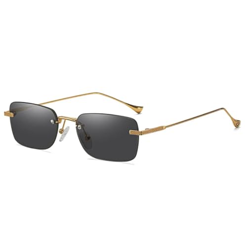 Lunettes de soleil dégradé coloré et sans monture au design rétro ultra léger