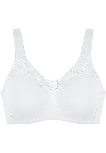 Naturana Women's Non-Wired Soft Cup Bra 5144 34 D White #TOP3