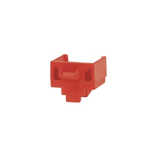 Panduit PSL-DCJB Jack Module Block-Out Device, 10 Block-Outs (Red) and 1 Removal Tool (Black), Polycarbonate