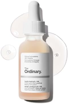 The Ordinary Lactic Acid 5% + HA 2%, Gentle Exfoliating Serum for Smoother Skin, 30ml