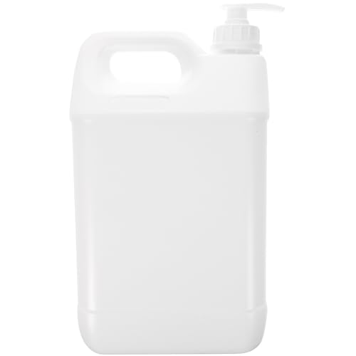 Imagen de GATHINESS Botella Dosificadora de Plástico Blanco de 5l Sello Hermético y Reutilizable para Dispensar Jabón
