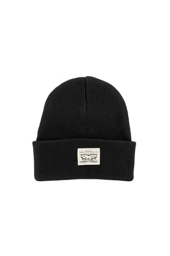 Levi's Backpatch Beanie, Regular Black, Un Hombre, Black normal, Talla única