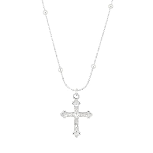 Collier croix en argent 925 cadeau idéal de communion et baptême pour femme et fille