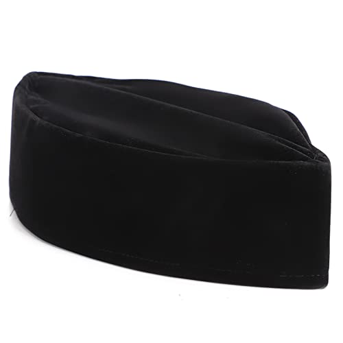 Hapivida Muslimischer Gebetshut 59 cm Schwarzer Weiches Samtmaterial Muslimische Gebets Kufi Mütze Islamischer Anbetungshut Islam Betende Mütze für Männer
