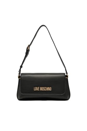 Moschino Borsa Donna Love Piatta a Spalla in Ecopelle Nero BS25MO37 JC4058PP1MLO0000, black, Einheitsgröße