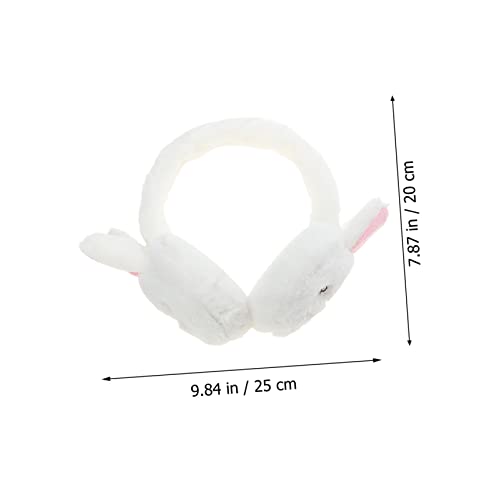 2 piezas de orejeras de conejo para niños protectores de felpa térmicos 6