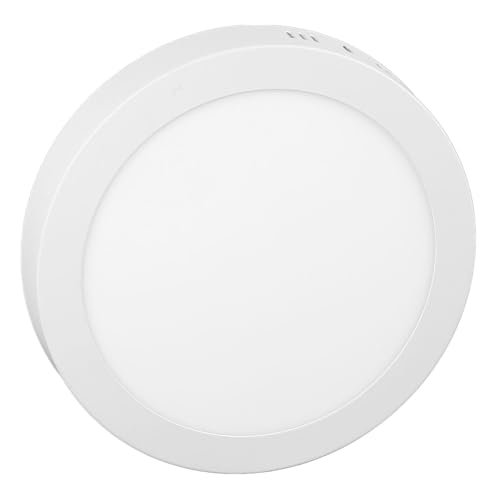 LEDフラッシュマウントシーリングライト18W 6000-6500K白色光超薄型ラウンドフラットパネルシーリングライト廊下用 [5]