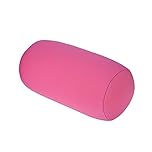 HAOHIZE Microbead Roll Pillow, Comfort Squish Tube Bolster Cushion, Head, Neck Back Support Tube Roll Pillow (Pink)