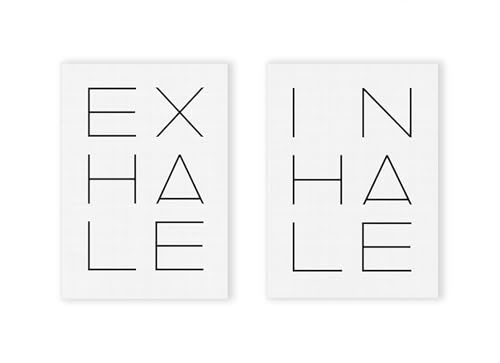 Toile inspirez expirez affiche de bien-être pour retrouver la sérénité chez soi