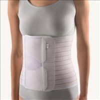 BORT 104150 PostOban® Thorax Abdominal Support Binder Post-Operative, Post Pregnancy, Abdominal Injury Post-Surgical Abdominal Binder Bariatric Belly Plus Size Made in Germany (White, Size 5/10.3")