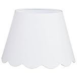 New Scallop Edge Light Shade, Adorn Your Home with Elegance and Warmth, A Soft and Elegance Lamp Shade to Compliment Any Décor, Adding Some Texture and Dimension to Your Room Décor.