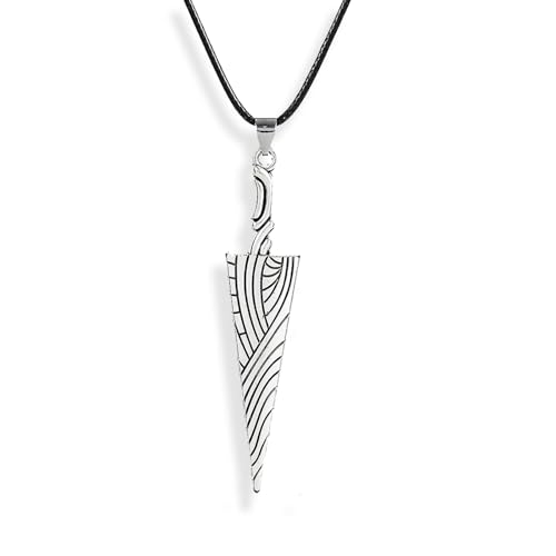 fKiZanthene Hollow Knight Pure Nail Sword Necklace Alloy Bone Pendant Keychain Anime Necklace for Men and Women Game-Inspired Jewellery Accessory for Daily Wear and Cosplay