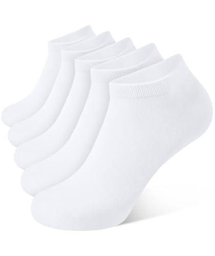 [CLOSEMATE] 靴下 メンズ ソックス 5足セット アンクルソックス くるぶし靴下 防臭吸汗 スニーカー用 ショートソックス 素色 カジュアル 無地 アンクル丈 通気吸湿 男女兼用