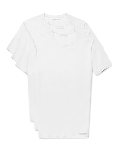 Tommy John Men's Essential Cool Cotton Crew Neck Undershirt - Stay-Tucked Fit