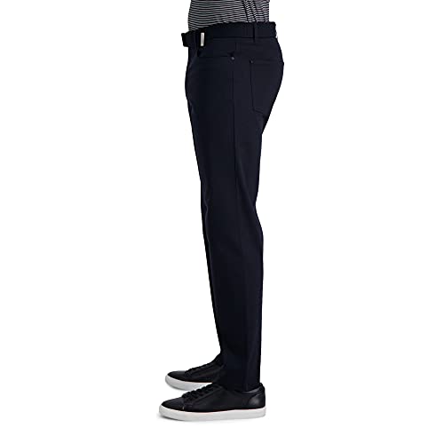 Image of Haggar Men's Iron Free Premium Khaki Straight Fit Flat Front Pants